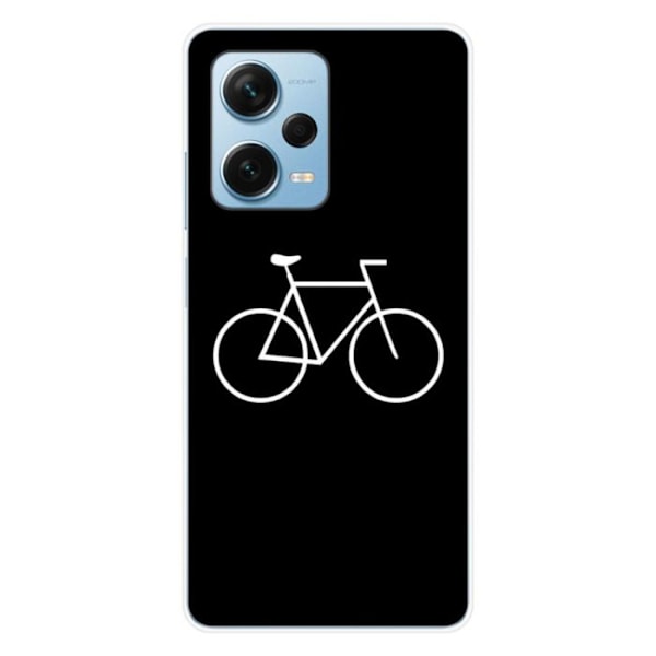 Tryckt silikonfodral som är kompatibelt med Xiaomi Redmi Note 12 Pro Plus Bike Hipster Transparent