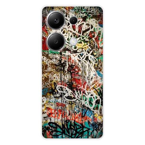 Siliconfodral - Kompatibel med Xiaomi Redmi Note 13 Pro 4G - graffiti-design 1 Transparent