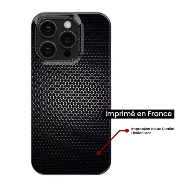 Siliconfodral - Kompatibel med Apple iPhone 16 Pro - design mörk metall Transparent