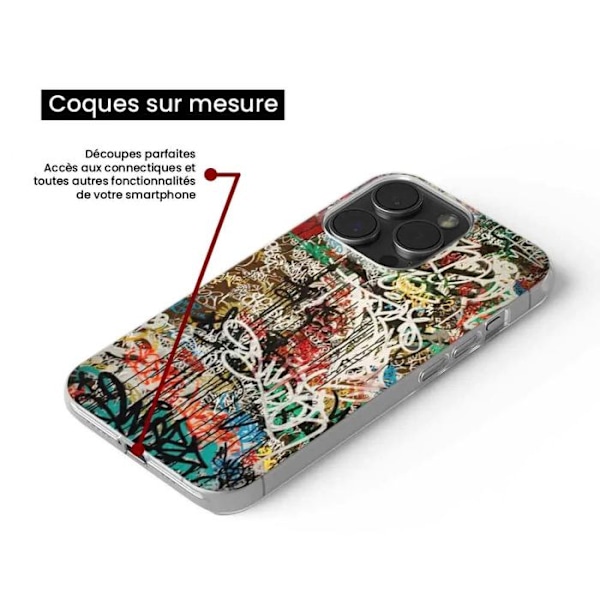 Siliconfodral med tryck - 1001 fodral - Oppo A76 - Flerfärgad - Graffiti-mönster-1 - Optimal skydd Transparent