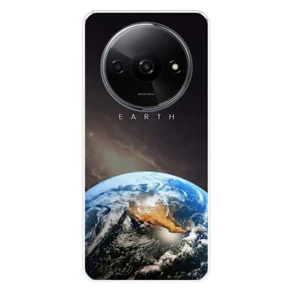 Siliconöverdrag med Tryck - 1001 Överdrag - Xiaomi Redmi A3 4G - Flexibel - Optimal Skydd - Motiv Jord Transparent
