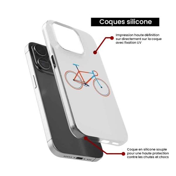 Coque i silikon med tryck kompatibel med Samsung Galaxy A16 Cykelfärg Hipster Transparent