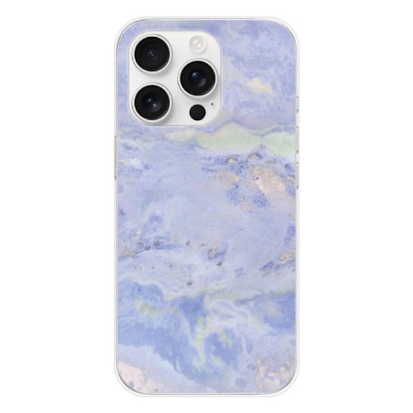 Siliconfodral - Kompatibel med Apple iPhone 16 Pro - design i blå marmor Transparent