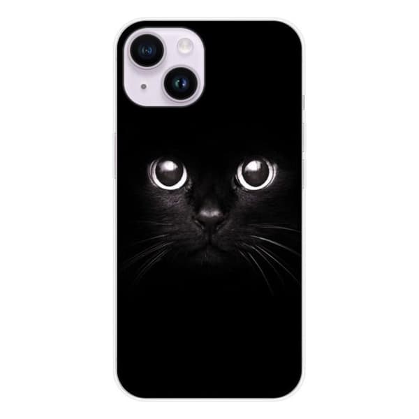 Siliconfodral - Kompatibel med Apple iPhone 15 - design med kattögon Transparent