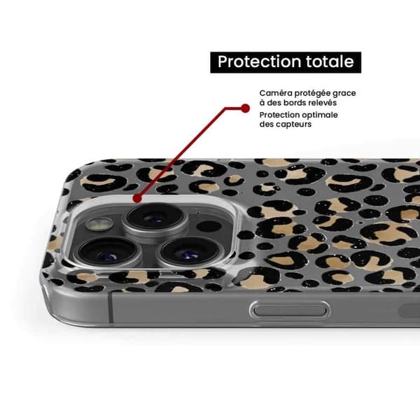 Silikonskal - Kompatibel med Samsung Galaxy S22 Plus - leoparddesign Transparent