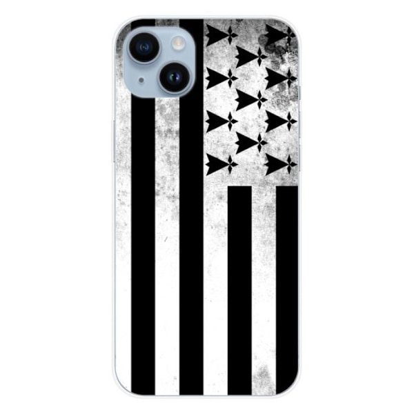 Siliconfodral - Kompatibel med Apple iPhone 14 Plus - design med bretonska flaggan Transparent