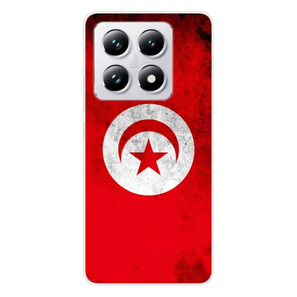 Silikonskal med tryck kompatibel med Xiaomi 14T Pro Tunisiens flagga Transparent