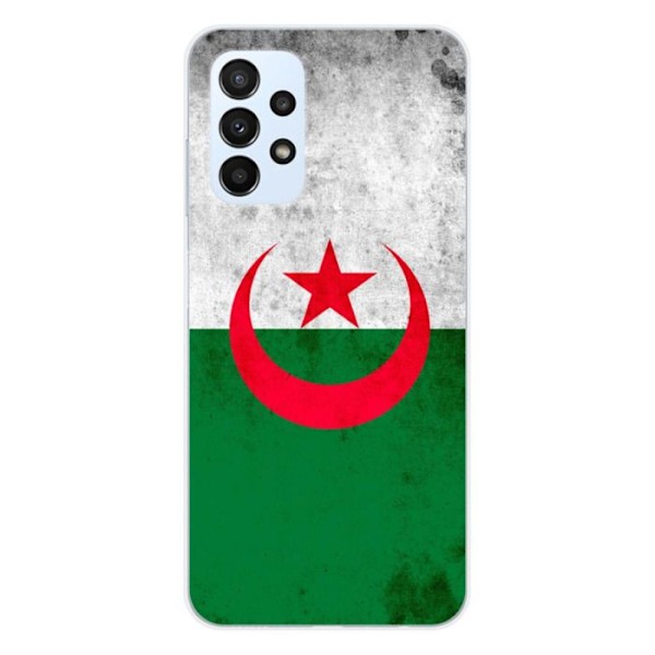 Tryckt silikonfodral kompatibelt med Samsung Galaxy A23 4G Galaxy A23 5G Algeriets flagga Transparent