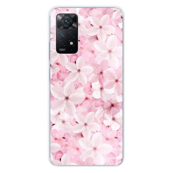 Tryckt silikonfodral kompatibelt Xiaomi Redmi Note 11 Pro Redmi Note 12 Pro 4G Sakura Transparent