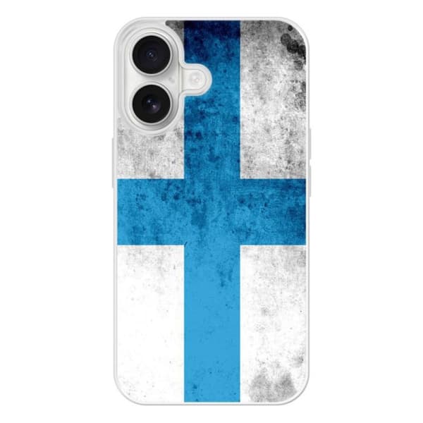 Förstärkt silikonhölje med tryck, kompatibelt med Apple iPhone 16, Marseilleflagga Transparent