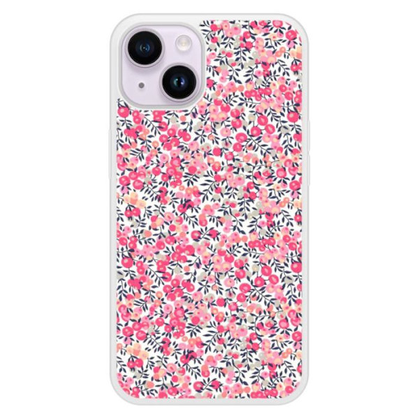 Siliconförstärkt tryckt skal kompatibelt med Apple iPhone 14 Liberty Wiltshire Rose Transparent