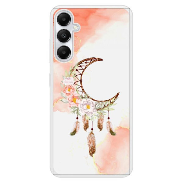 Siliconförstärkt tryckt skal kompatibelt med Samsung Galaxy A05S Dreamcatcher Måne Transparent