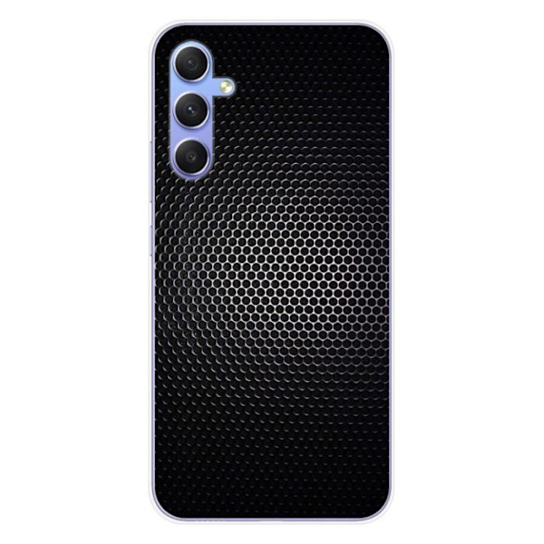 Siliconefodral - Kompatibel med Samsung Galaxy A34 5G - design i mörk metall Transparent