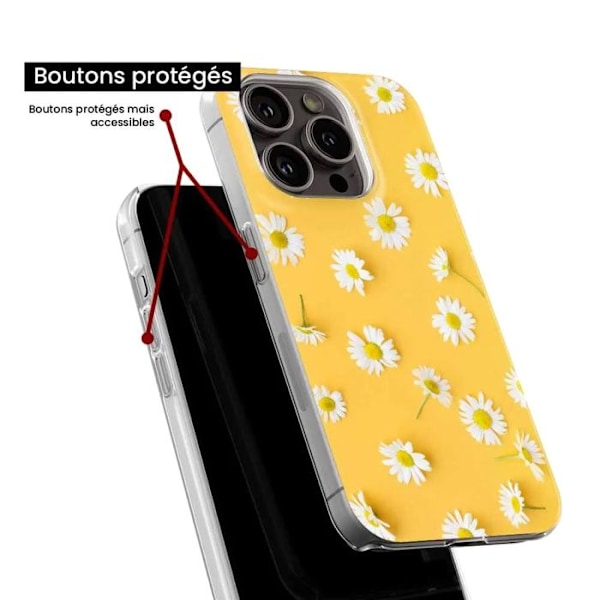 Tryckt silikonfodral som är kompatibelt med Xiaomi Mi 10 Mi 10 Pro Daisies Transparent