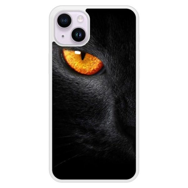 Förstärkt silikonfodral med tryck, kompatibelt med Apple iPhone 15 Plus Oeil de Panterre Transparent