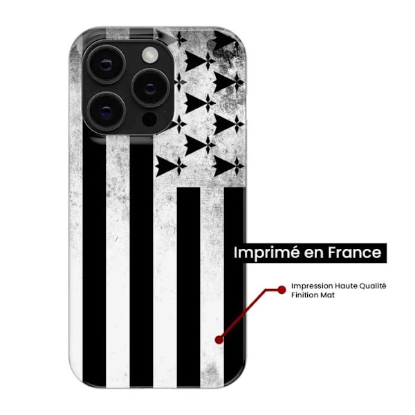 Siliconefodral - Kompatibel med Apple iPhone 16 Plus - design med bretonskt flagga Transparent