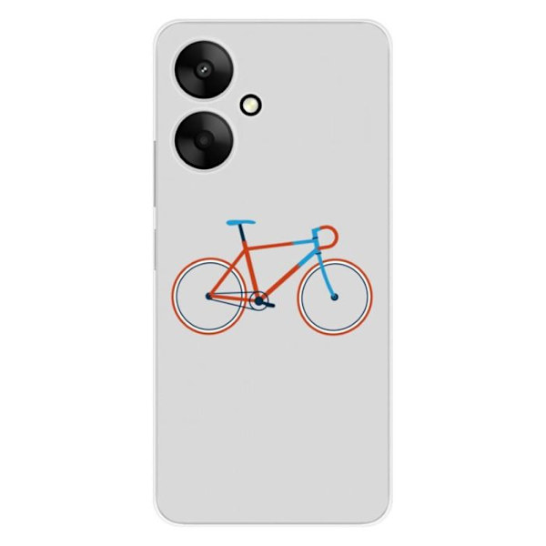 Silikonskal - Kompatibel med Xiaomi Redmi 13C 5G - design cykel färg hipster Transparent