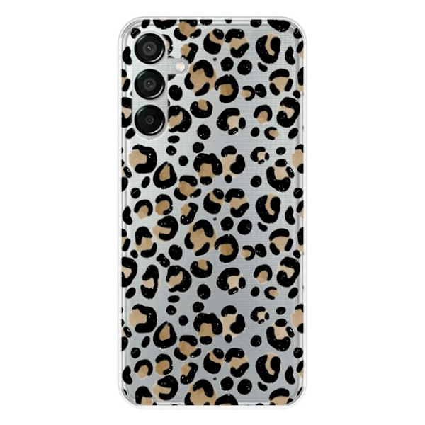 Siliconfodral - Kompatibel med Samsung Galaxy M15 5G - leopardsdesign Transparent