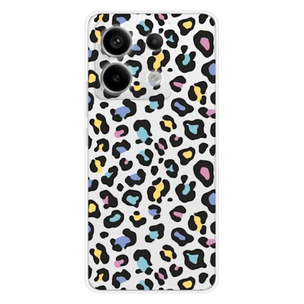 Siliconcase - Kompatibel med Xiaomi Redmi Note 13 Pro 5G - leoparddesign i färg Transparent
