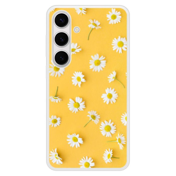 Siliconförstärkt tryckt skal kompatibelt med Samsung Galaxy S24 Plus Marguerittes Transparent