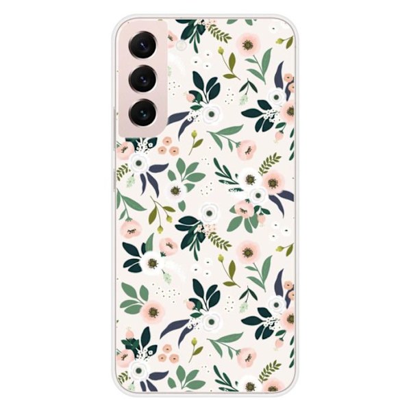 Siliconfodral - Kompatibel med Samsung Galaxy S22 Plus - blommönster Transparent