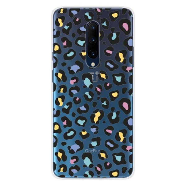 Siliconfodral med tryck - 1001 fodral - OnePlus 7 Pro - Färgglad leopard - Optimal skydd - Halvstyv Transparent