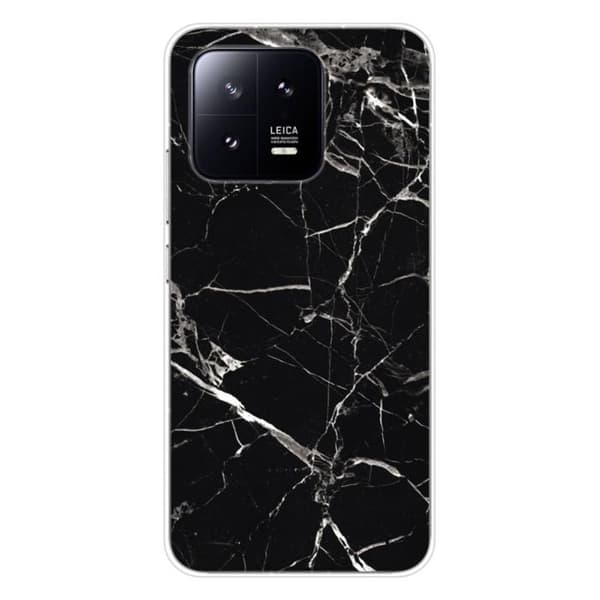 Siliconfodral - Kompatibel med Xiaomi 13 - design marmor svart Transparent