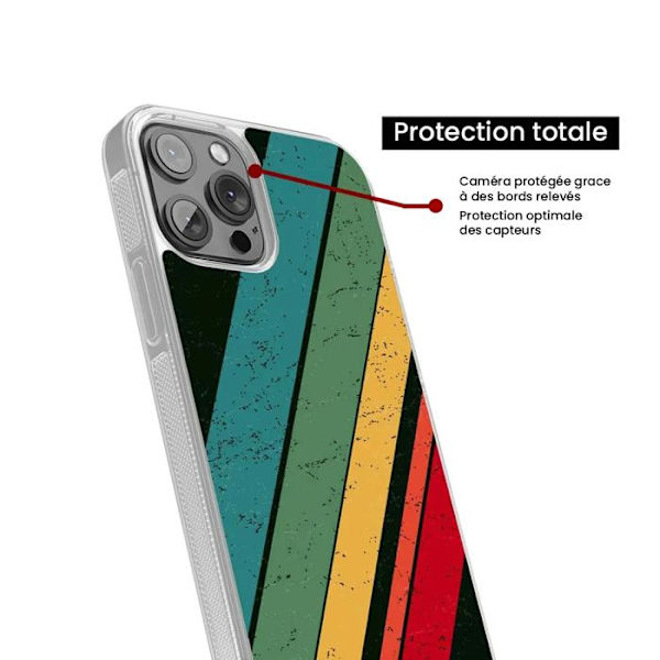 Siliconförstärkt tryckt skal kompatibelt med Apple iPhone 14 Pro Max Grunge Transparent