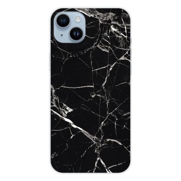 Silikonskal - Kompatibel med Apple iPhone 14 Plus - design marmor svart Transparent