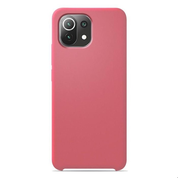 Siliconefodral Soft Touch - Xiaomi - Mi 11 Lite - Rosa - Stötsäker - Trådlös laddning rosa
