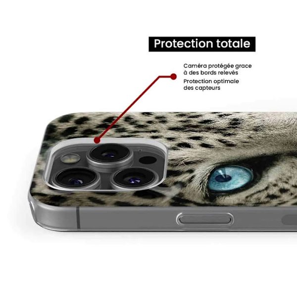 Silikonskal - Kompatibel med Apple iPhone 14 Plus - leopardögon design Transparent