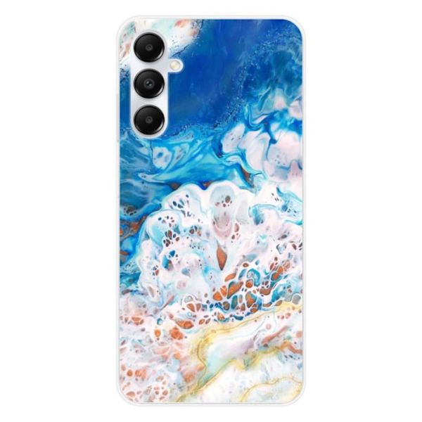 Siliconfodral - Kompatibel med Samsung Galaxy A25 - design marmor ocean Transparent