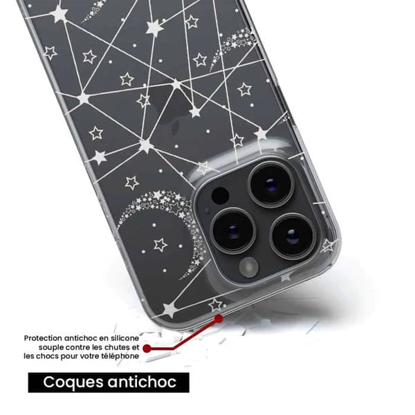 Silikonskal - Kompatibel med Xiaomi Redmi Note 12 Pro Plus - design med stjärnlinjer Transparent