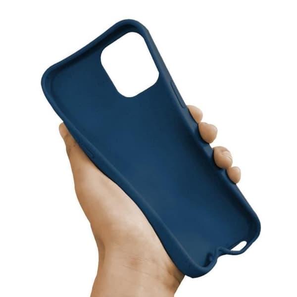 Vanligt biologiskt nedbrytbart silikonfodral Blå kompatibelt med iPhone 11 Pro Max