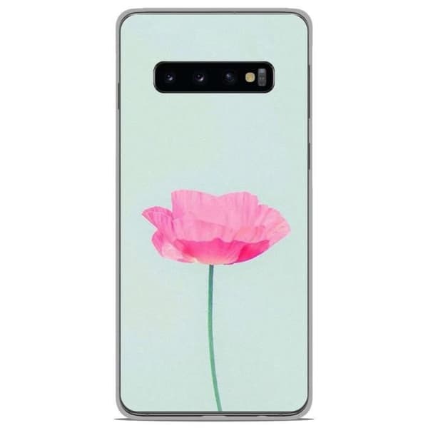 Smartphonefodral kompatibelt med Samsung Galaxy S10 Plus i silikongel bakskydd - Pink Flower