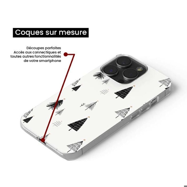 Tryckt silikonfodral kompatibelt Apple iPhone 14 Pro Max NO Elegant Fir Transparent