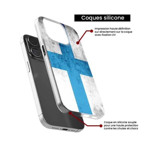 Siliconfodral kompatibelt med iPhone 16 - Marseilleflagga Transparent