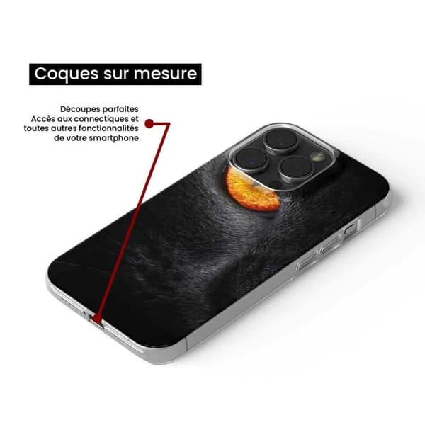 Silikonskal - Kompatibel med Apple iPhone 15 - design öga av leopard Transparent