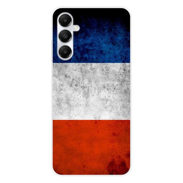 Silicone skal - Kompatibel med Samsung Galaxy A05S - design fransk flagg Transparent