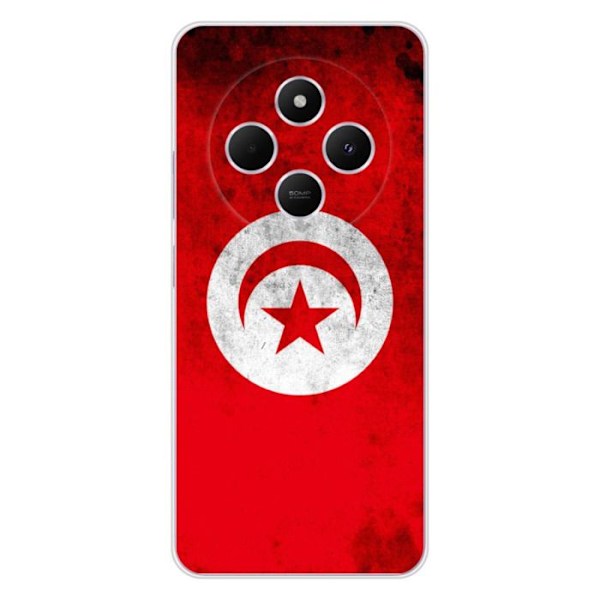 Silikonskal med tryck - 1001 Skal - Xiaomi Redmi 14C 4G - Tunisiens flagga - Mjuk - Optimal skydd Transparent