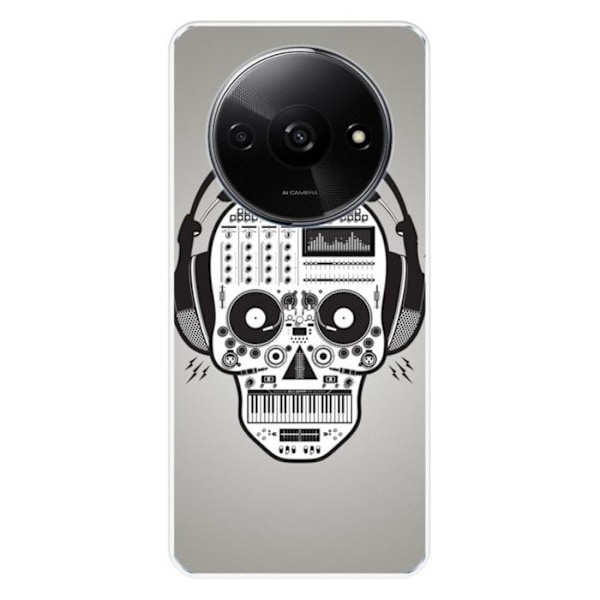 Siliconefodral med Tryck - 1001 Fodral - Xiaomi Redmi A3 4G - Skull Music Mönster - Optimal Skydd - Mjuk Transparent
