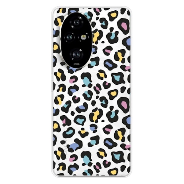 Tryckt silikonfodral kompatibelt Huawei Honor 200 Pro 5G Colorful Leopard Transparent