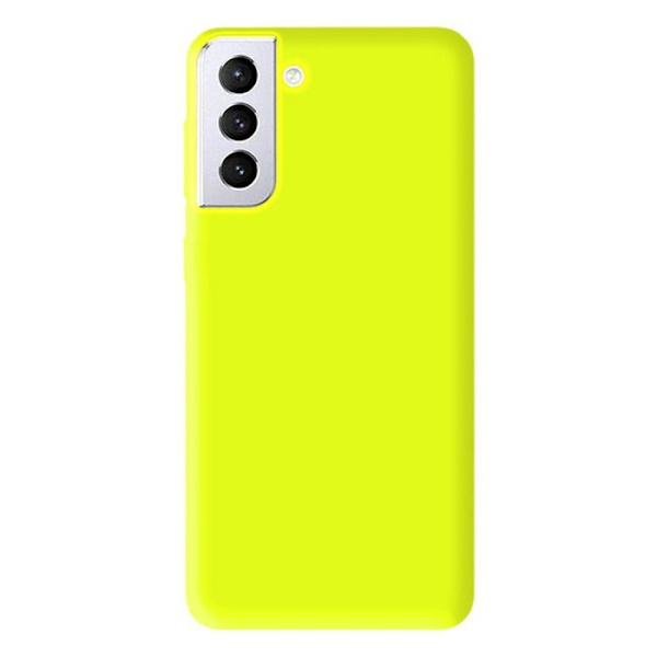 Coque i neon gul silikon - Kompatibel med Samsung Galaxy S21 Plus fluorescerande gul