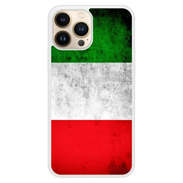 Siliconförstärkt skal med tryck kompatibelt med Apple iPhone 13 Pro Max Italiens flagga Transparent