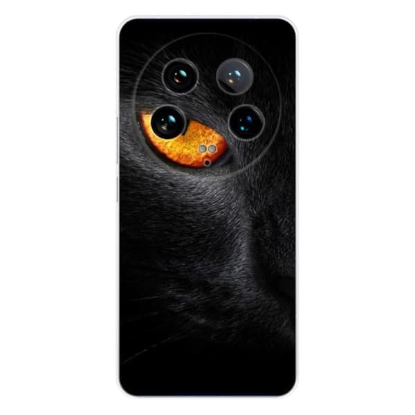 Silikonfodral - Kompatibel med Xiaomi 14 Ultra - design med leopardblick Transparent