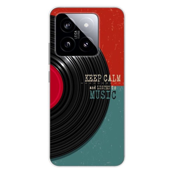 Silicone Case Printed - 1001 Cases - Xiaomi 14 Pro - Flexible - Transparent - Multicolored Transparent