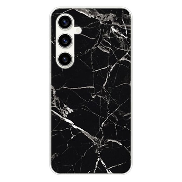 Silikonskal - Kompatibel med Samsung Galaxy S23 FE - design i svart marmor Transparent