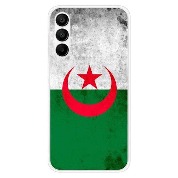 Siliconfodral - Kompatibel med Samsung Galaxy A15 - design med Algeriets flagga Transparent