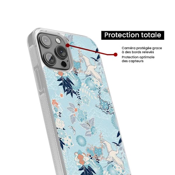 Siliconförstärkt tryckt fodral kompatibelt med Samsung Galaxy S23 Plus Kimono Transparent