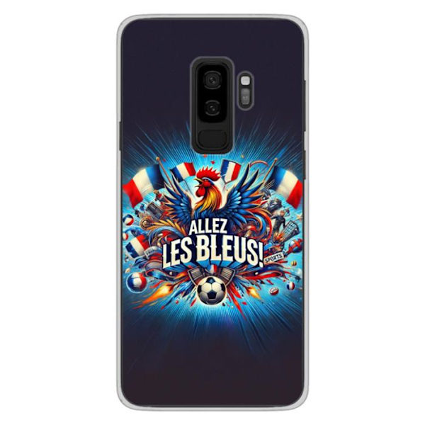 Tryckt silikonfodral som är kompatibelt med Samsung Galaxy S9 Plus Come on blues Transparent